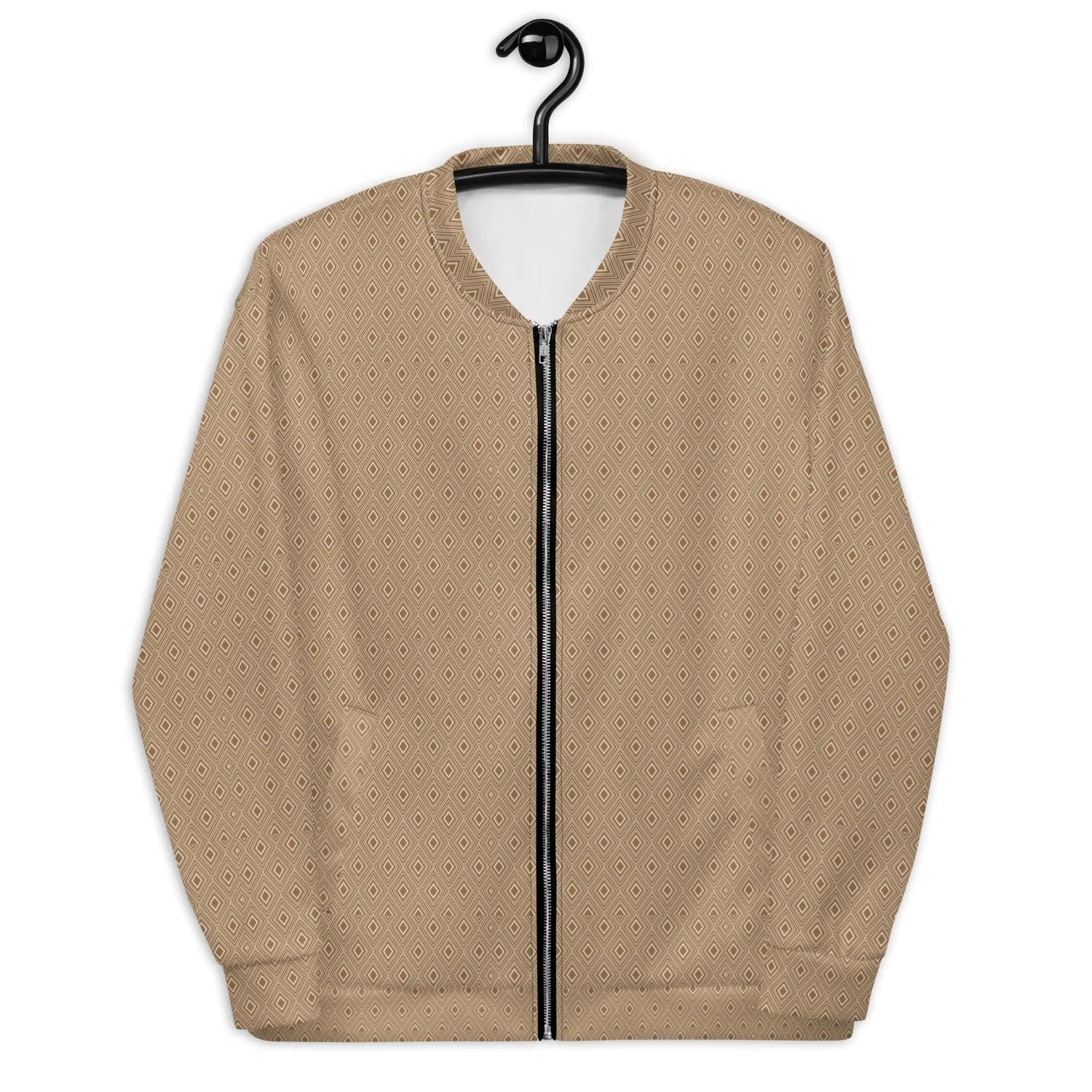 Geometric All-Over Pattern Men’s Bomber Jacket | Stylish Casual Outerwear | Trendy & Comfortable Fashion Jacket for Men