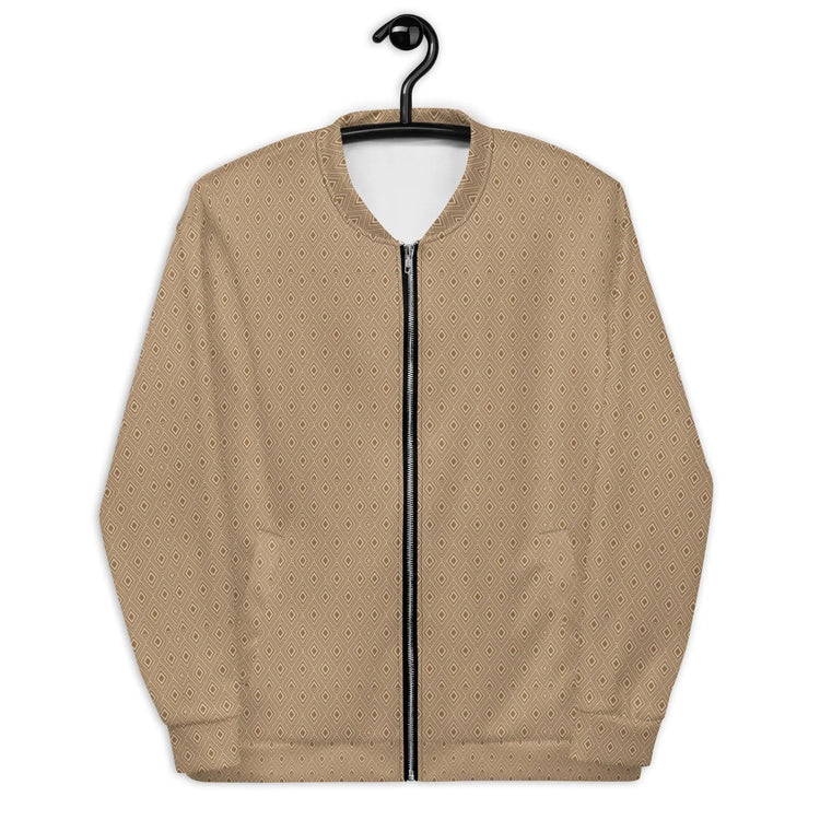 Geometric All-Over Pattern Men’s Bomber Jacket | Stylish Casual Outerwear | Trendy & Comfortable Fashion Jacket for Men
