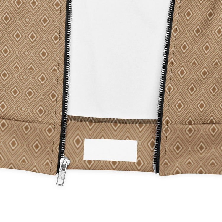 Geometric All-Over Pattern Men’s Bomber Jacket | Stylish Casual Outerwear | Trendy & Comfortable Fashion Jacket for Men