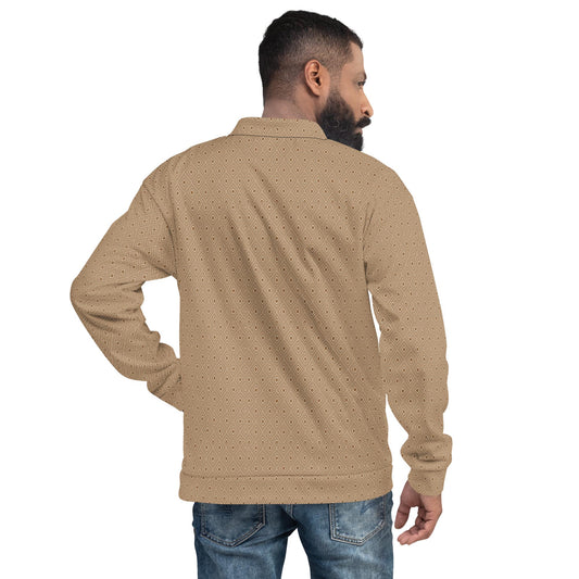 Geometric All-Over Pattern Men’s Bomber Jacket | Stylish Casual Outerwear | Trendy & Comfortable Fashion Jacket for Men