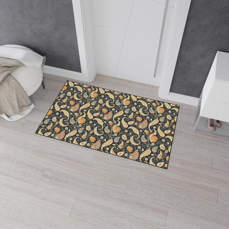 Stylish Heavy Duty Floor Mat with Floral Design - Perfect for Entryway, Kitchen, or Office, Non-Slip, Decorative, Durable