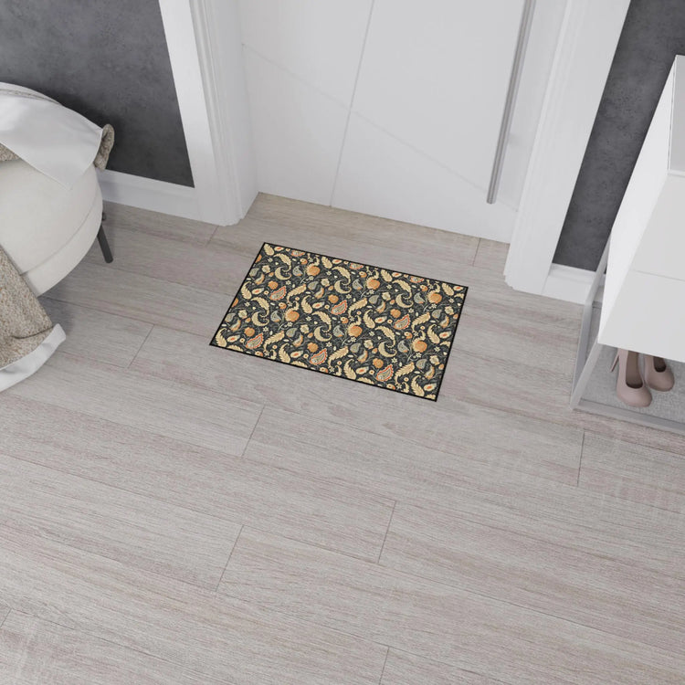 Stylish Heavy Duty Floor Mat with Floral Design - Perfect for Entryway, Kitchen, or Office, Non-Slip, Decorative, Durable