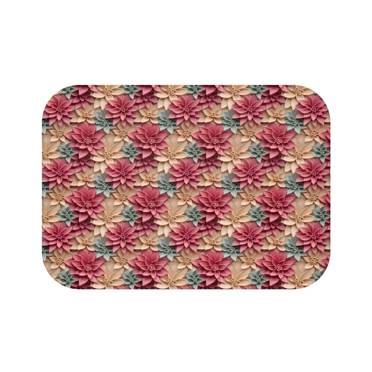 Floral Elegance Bath Mat - Boho Bathroom Decor, Gift for Her, Flower Home Accent, Cozy Retreat, Housewarming Gift