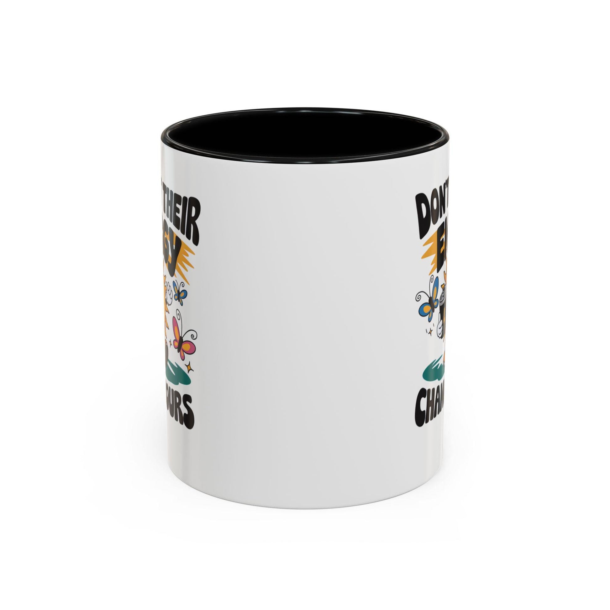 Playful Accent Coffee Mug - Don't Let Their Energy Change Yours, Motivational Gift, Cute Coffee Cup, Fun Mug for Tea Lovers, Unique Kitchen