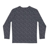 Mens Long Sleeve Print Shirt - Geometric Keys Design, Casual Mens Top, Everyday Wear, Birthday Gift, Lightweight Layering