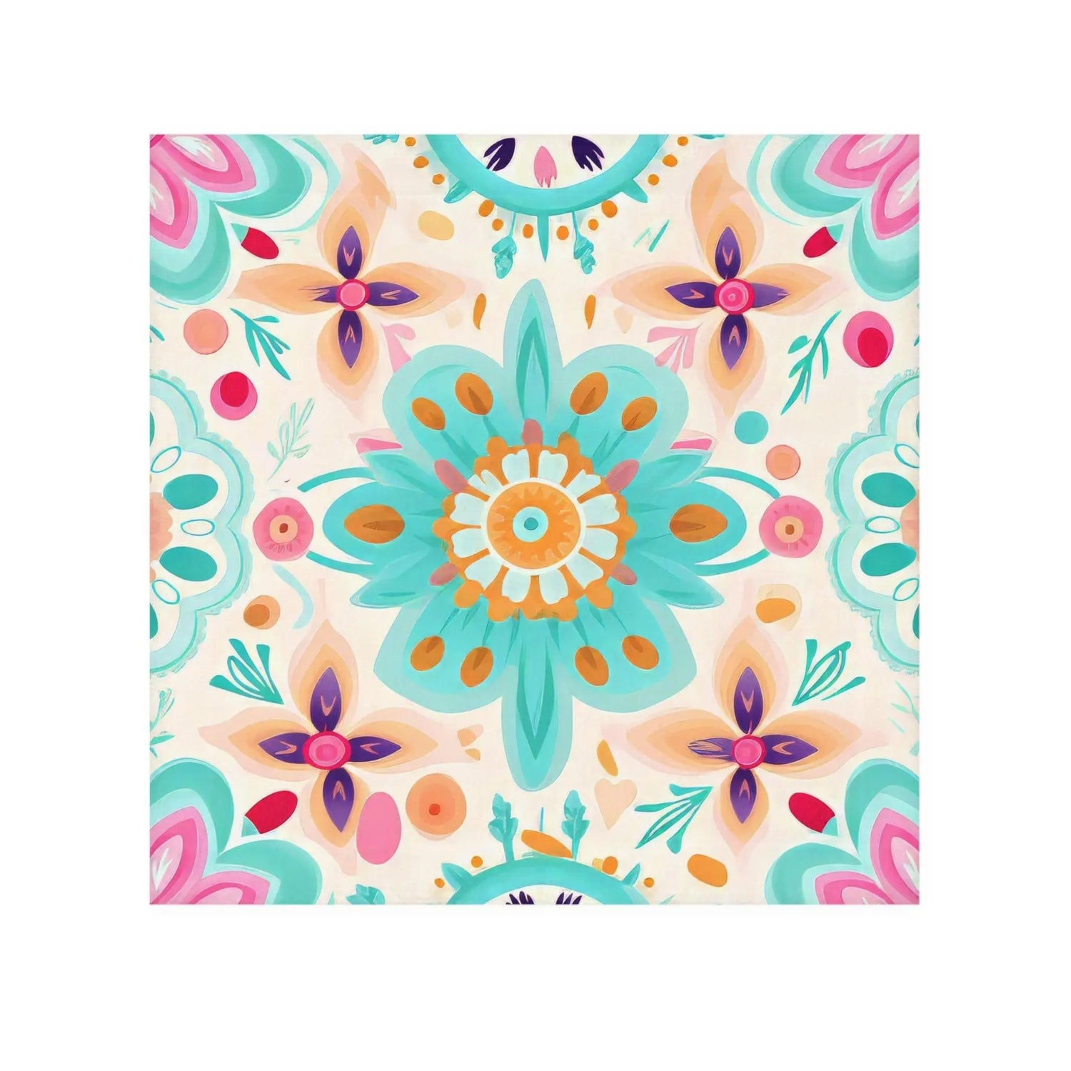 Vibrant Floral Face Towel, Bohemian Hand Towel, Bathroom Decor, Spa Gift, Beach Towel, Eco-friendly Washcloth