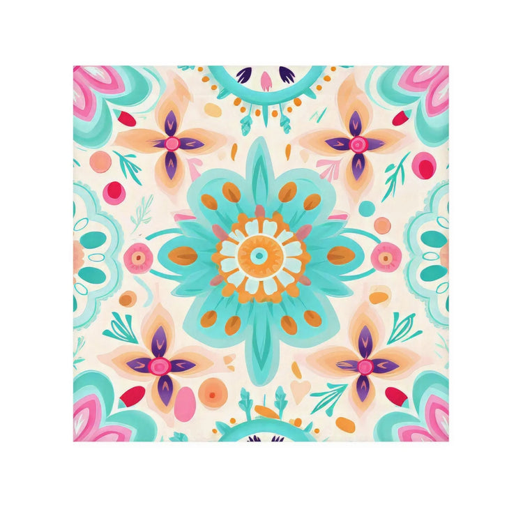 Vibrant Floral Face Towel, Bohemian Hand Towel, Bathroom Decor, Spa Gift, Beach Towel, Eco-friendly Washcloth