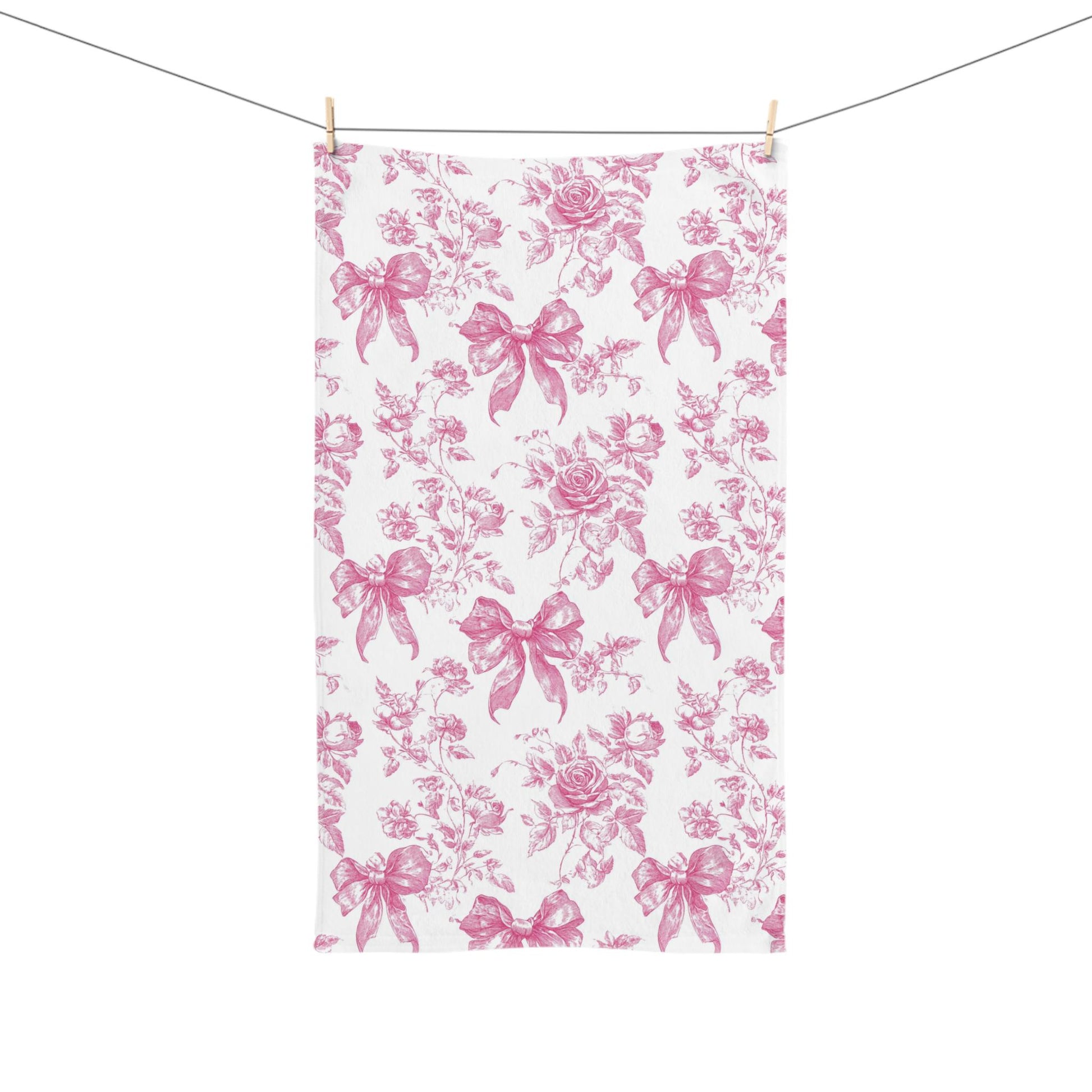 Vintage Floral Hand Towel - Romantic Kitchen Decor, Gift for Her, Bridal Shower, Home Essentials, Kitchen Towel