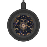 Celestial Quake Wireless Charging Pad - Starry Design, Galaxy Decor, Tech Gift, Eco-Friendly Gadget Holder, Home Office Desk Accessory