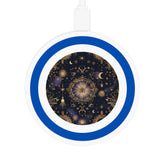 Celestial Quake Wireless Charging Pad - Starry Design, Galaxy Decor, Tech Gift, Eco-Friendly Gadget Holder, Home Office Desk Accessory