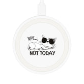 Funny Cat Wireless Charging Pad - Nope Not Today, Cat Lover Gift, Desk Accessory, Fun Home Decor, Pet Owner Present, Stylish Tech