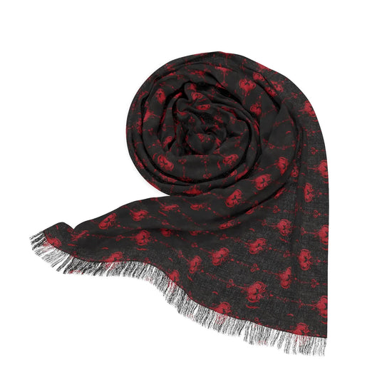 Rose Pattern Light Scarf, Floral Wrap, Lightweight Shawl, Spring Accessory, Perfect for Gifts, Boho Fashion