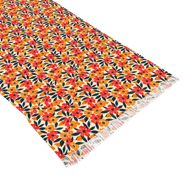Floral Light Scarf - Stylish Spring Accessory, Perfect for Layering, Gift for Her, Summer Wrap, Celebration Scarf