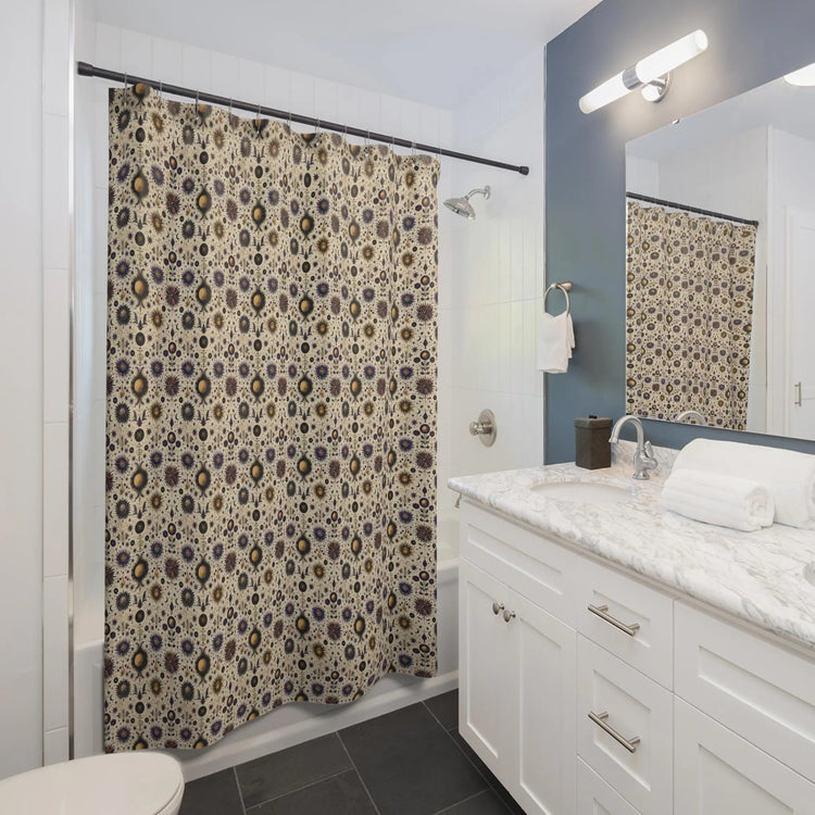 Boho Floral Shower Curtain | Vibrant Bath Decor, Eco-Friendly Bathroom, Unique Gift for Home, Festival Vibes, Colorful Patterns