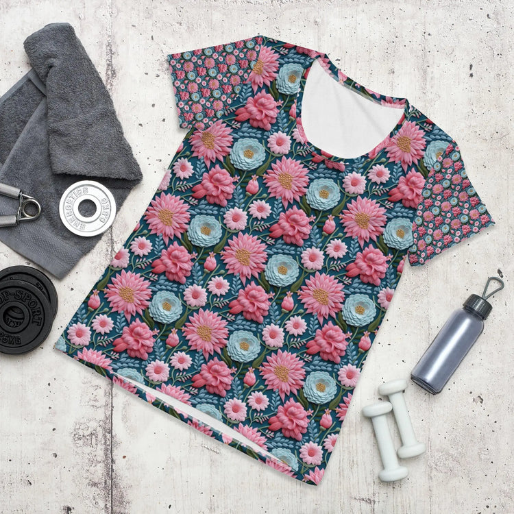 Women’s 3D Spring Floral All-Over Print Shirt - Beautiful Vibrant Floral Pattern, Trendy Casual Top, Perfect for Spring & Summer