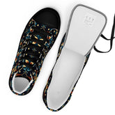 Men’s Vibrant Geometrical AOP High Top Shoes - Bold All-Over Print, Trendy Streetwear Sneakers, Unique Fashion Footwear