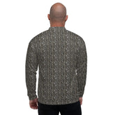 Men’s Geometric All-Over Pattern Bomber Jacket – Stylish & Trendy Streetwear Jacket for Modern Men – Fashionable Outerwear