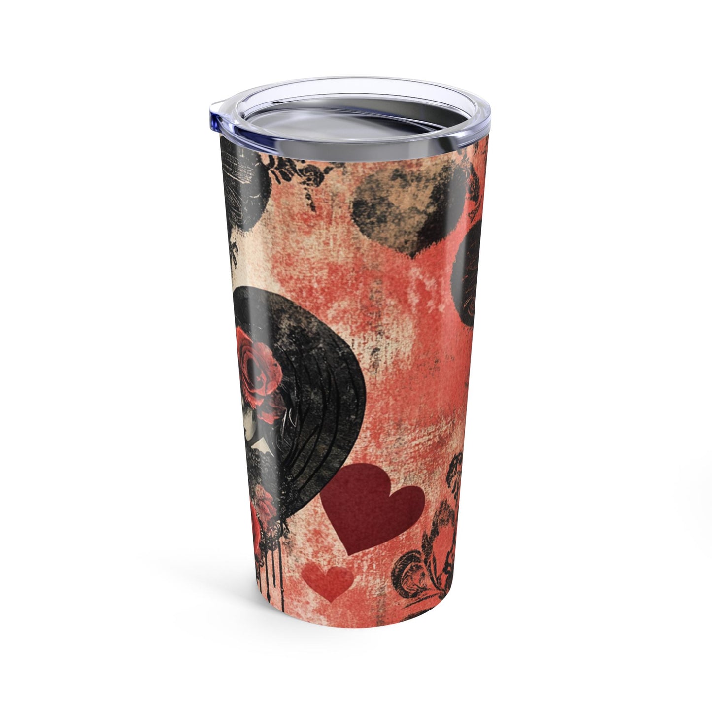 Gothic Rose Tumbler 20oz - Unique Floral Travel Mug, Perfect Gift for Coffee Lovers, Valentine's Day, or Gothic Decor