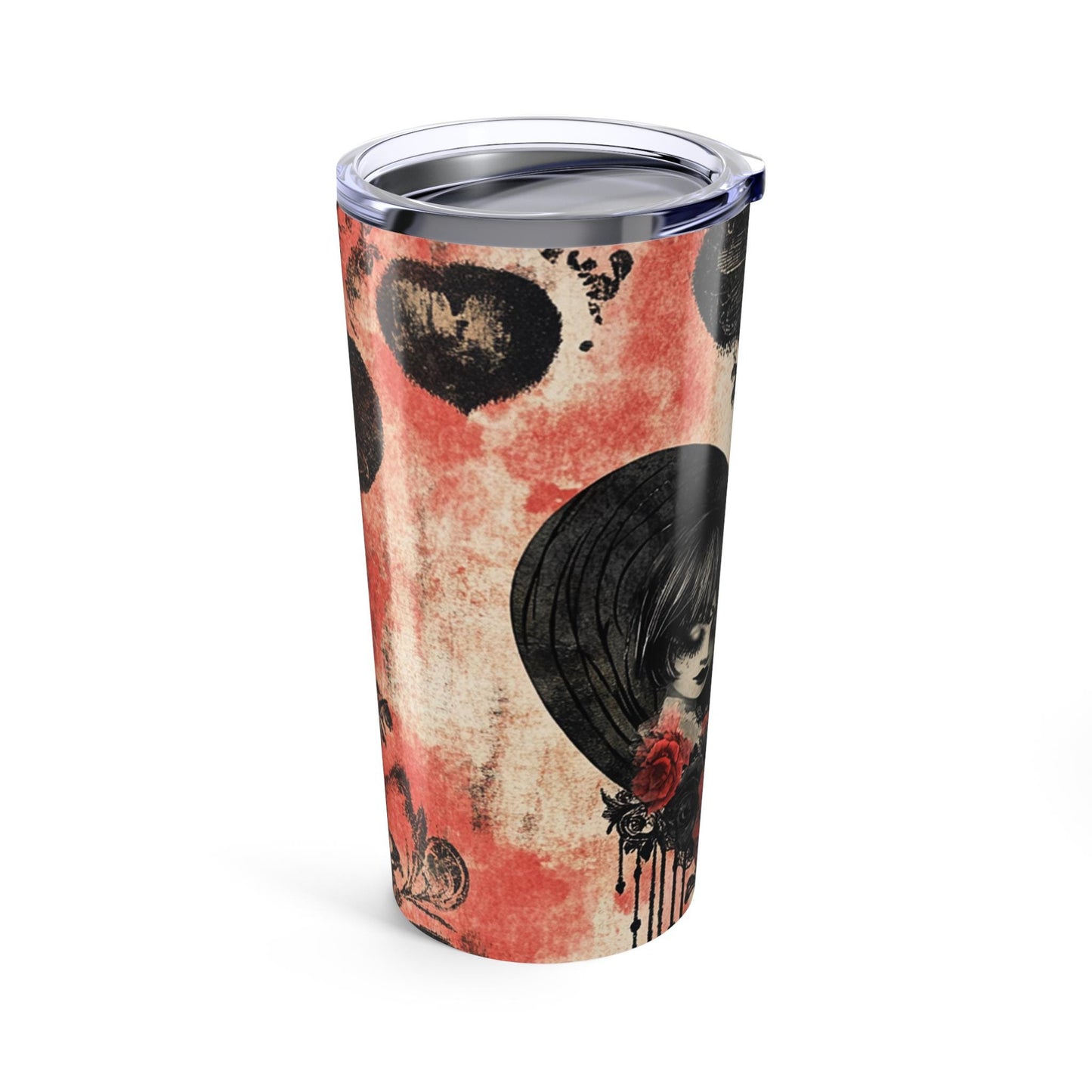 Gothic Rose Tumbler 20oz - Unique Floral Travel Mug, Perfect Gift for Coffee Lovers, Valentine's Day, or Gothic Decor