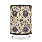 Bohemian Tripod Lamp with Celestial Design Shade, Home Decor, Meditative Lighting, Gift for Housewarming, Boho Aesthetic, Unique Night Light