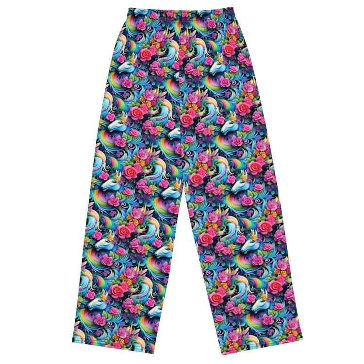 Unicorn Colorful Lounge Pants | Wide-Leg Comfort | Vibrant & Whimsical Design | Perfect for Casual Wear, Yoga, or Lounging in Style