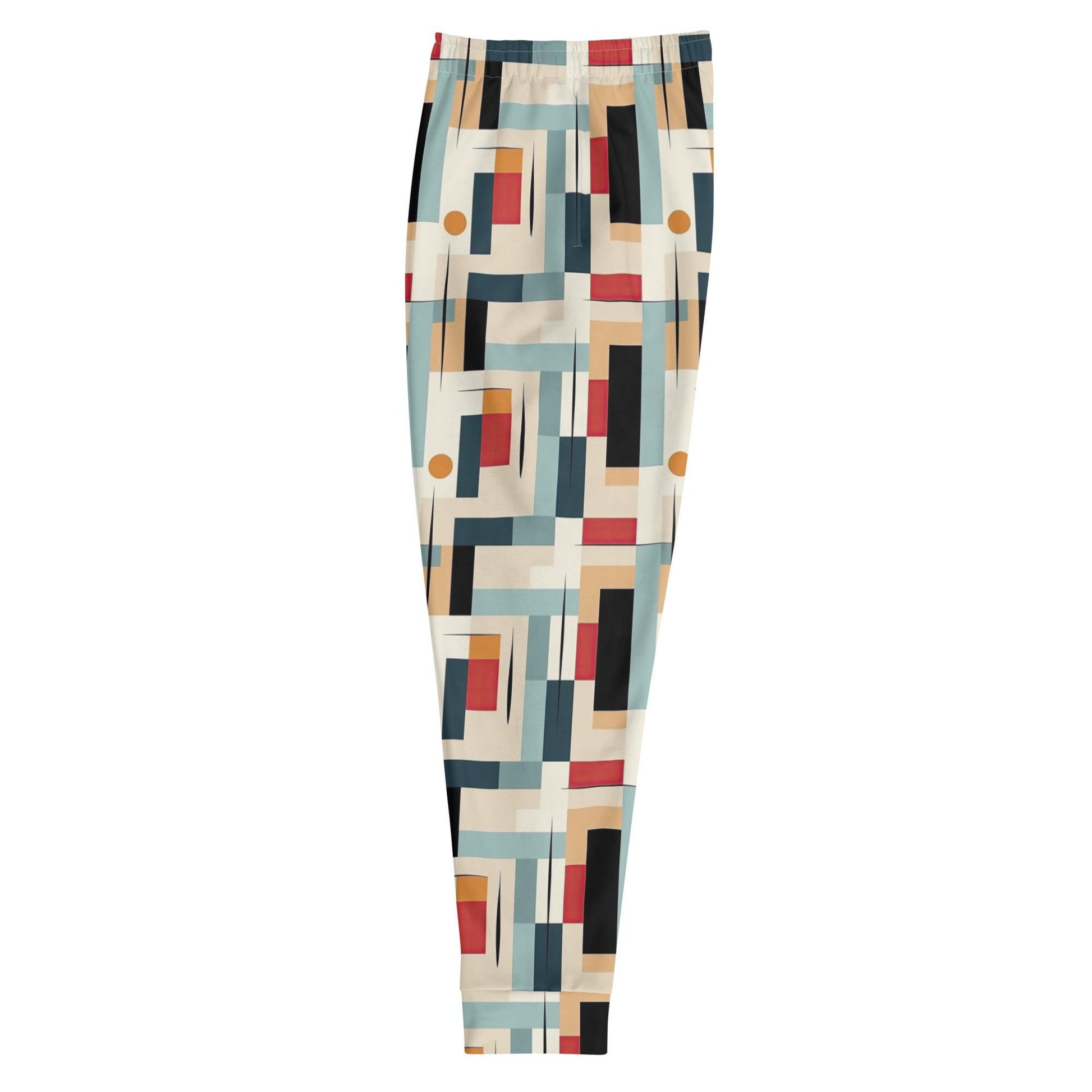 Men&#39;s 90&#39;s Geometrical Print Joggers | Stylish All-Over Pattern | Comfortable & Trendy | Perfect for Casual Wear or Lounging in Retro Style