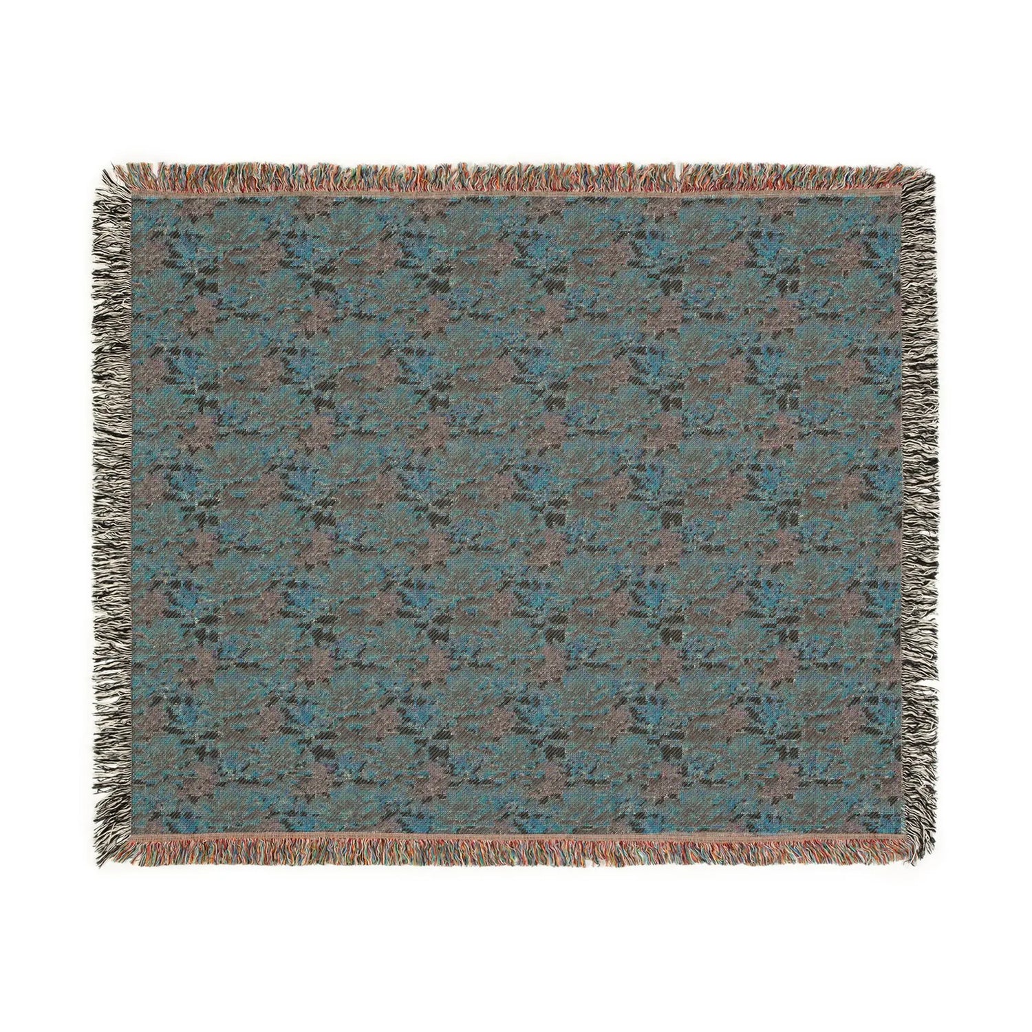 Boho Floral Woven Blanket, Cozy Throw for Home Decor, Gift for Housewarming, Rustic Blanket for Couch, All-Season Blanket
