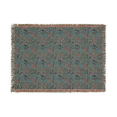 Floral Woven Blanket - Cozy Throw, Home Decor, Gift for Her, Wedding Present, Bohemian Style