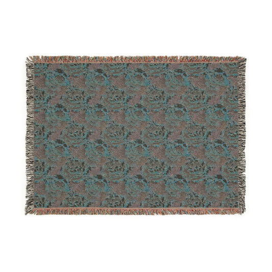 Floral Woven Blanket - Cozy Throw, Home Decor, Gift for Her, Wedding Present, Bohemian Style