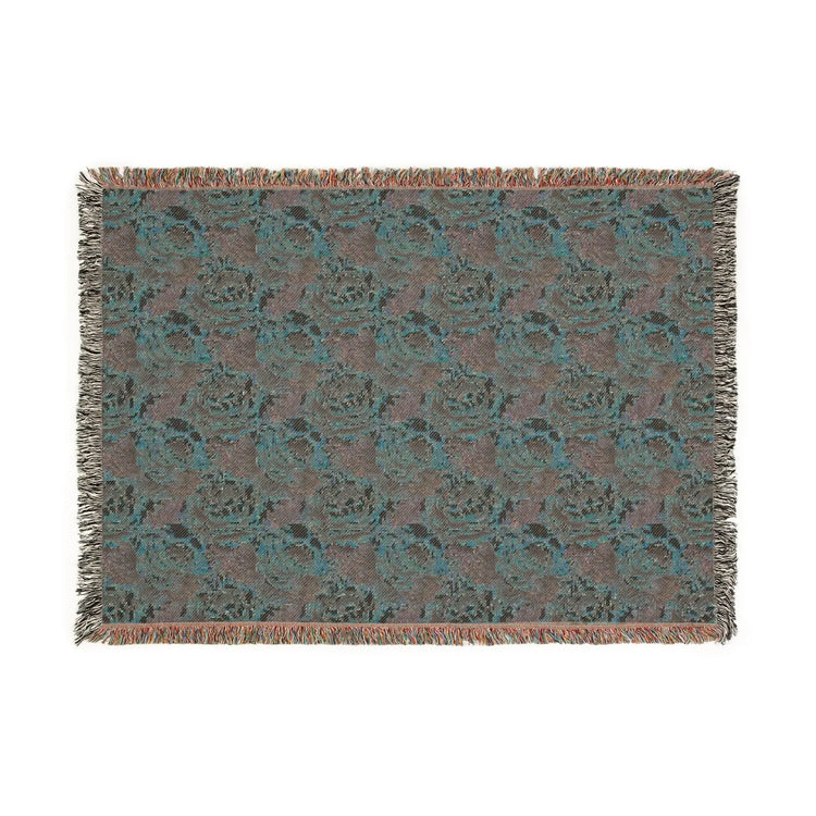 Floral Woven Blanket - Cozy Throw, Home Decor, Gift for Her, Wedding Present, Bohemian Style