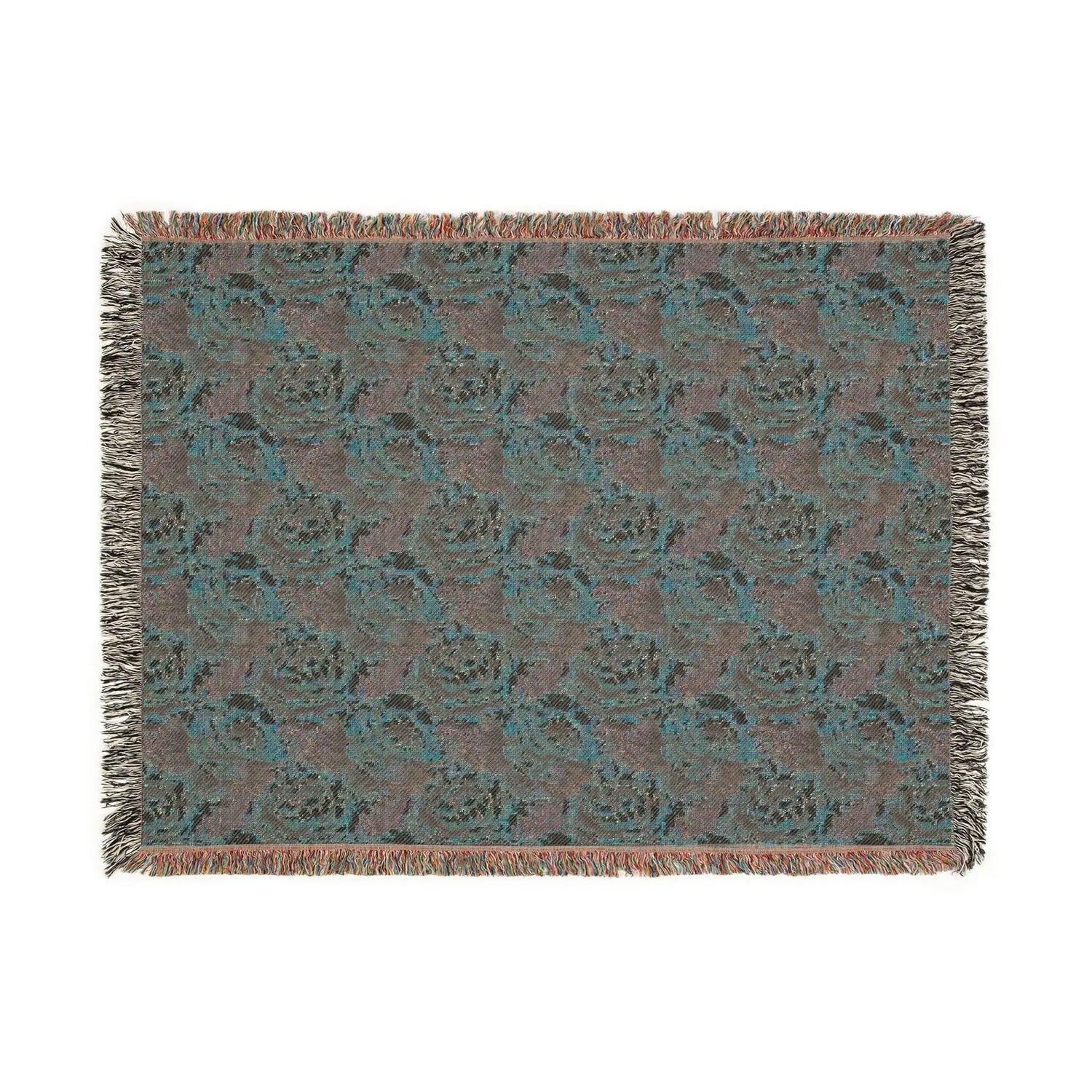 Floral Woven Blanket - Cozy Throw, Home Decor, Gift for Her, Wedding Present, Bohemian Style