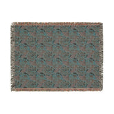 Floral Woven Blanket - Cozy Throw, Home Decor, Gift for Her, Wedding Present, Bohemian Style