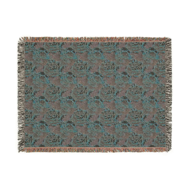 Floral Woven Blanket - Cozy Throw, Home Decor, Gift for Her, Wedding Present, Bohemian Style