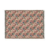 Floral Woven Blanket - Cozy Throw, Home Decor, Gift for Her, Wedding Present, Bohemian Style