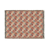 Boho Floral Woven Blanket, Cozy Throw for Home Decor, Gift for Housewarming, Rustic Blanket for Couch, All-Season Blanket