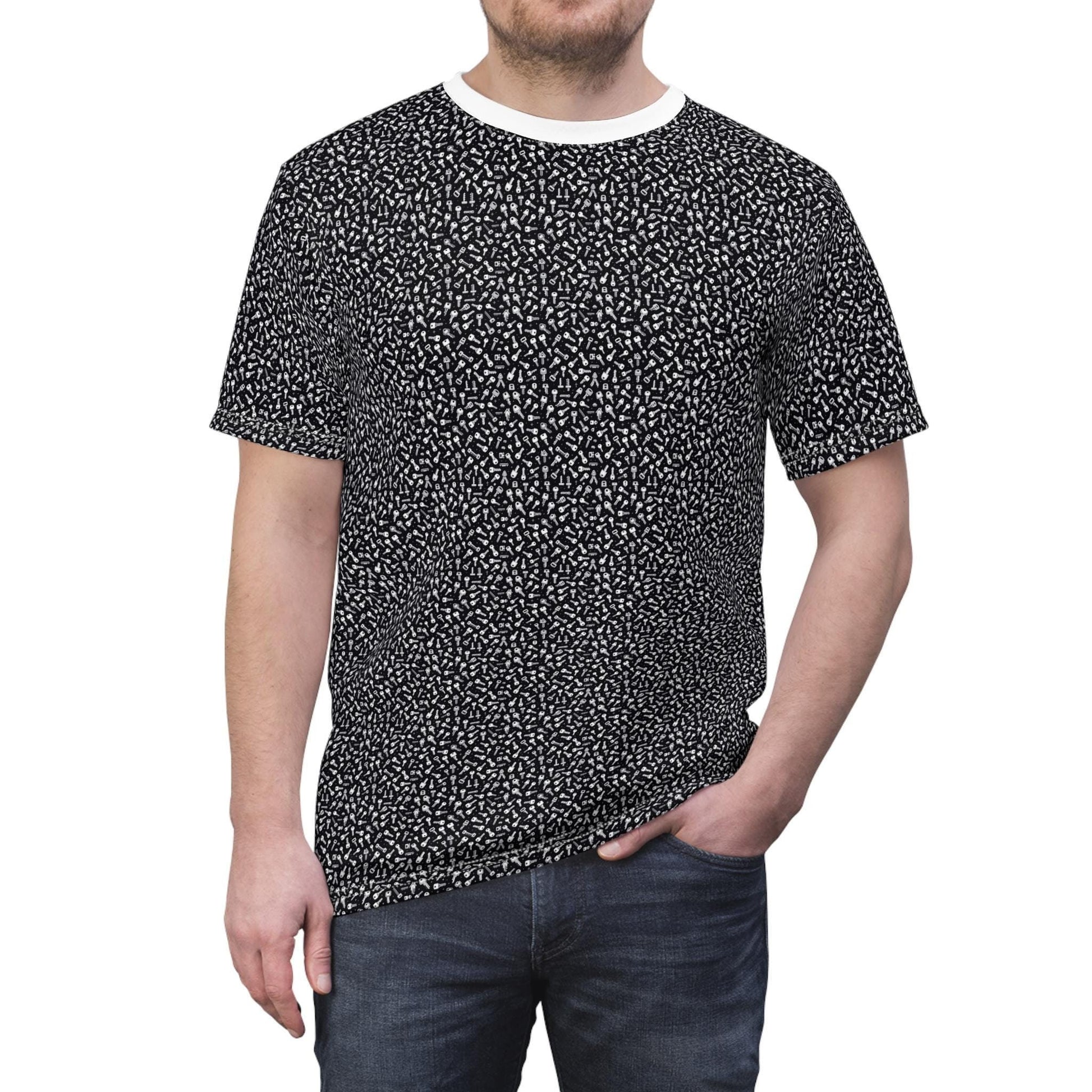 Stylish Men&#39;s Cut & Sew Tee, Casual Wear, Great for Everyday, Patterns, Trendy Fashion, Gift for Him