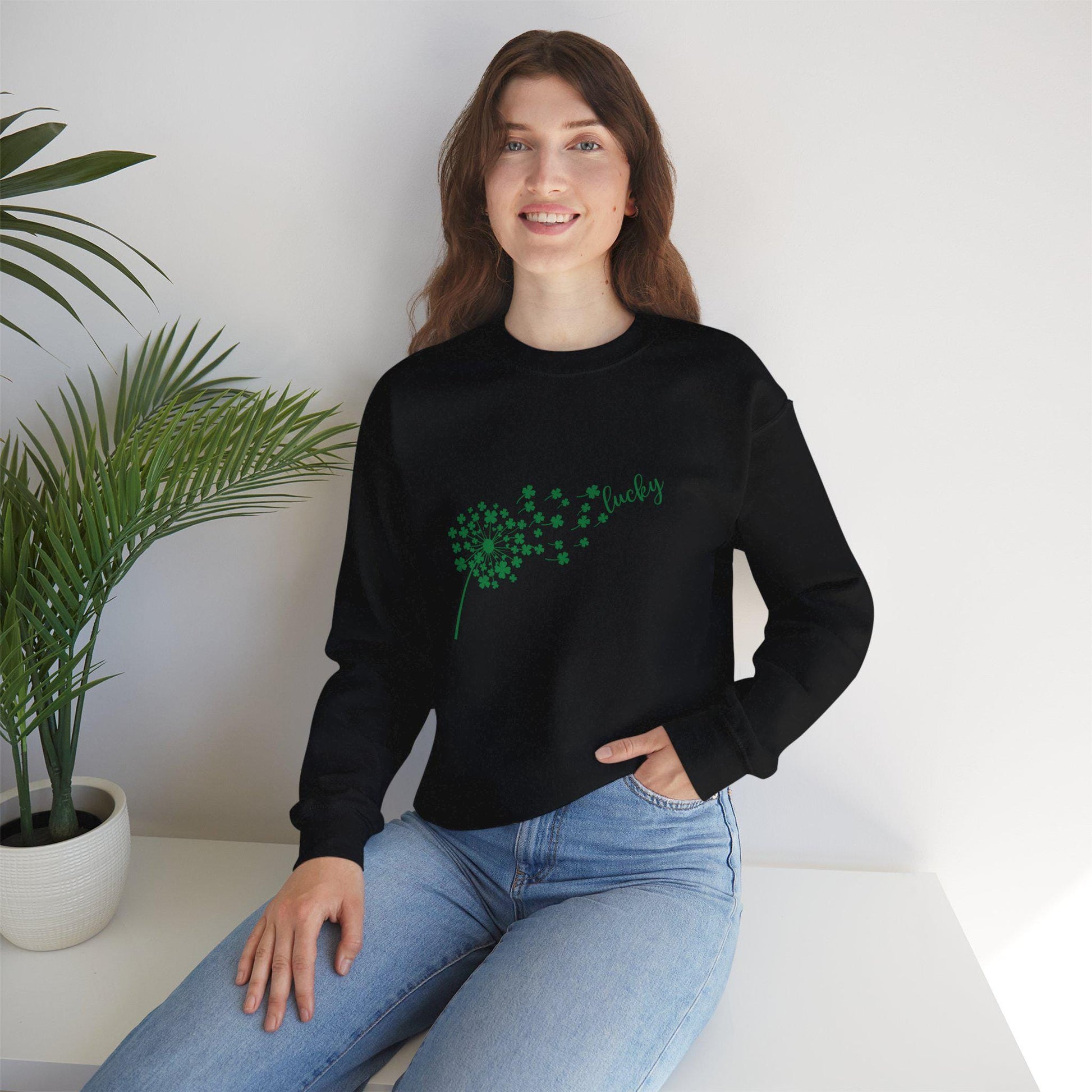 Lucky Clover Sweatshirt - Cozy Unisex Crewneck for St. Patrick's Day, Gift for Him, Gift for Her, Everyday Wear, Casual Fashion