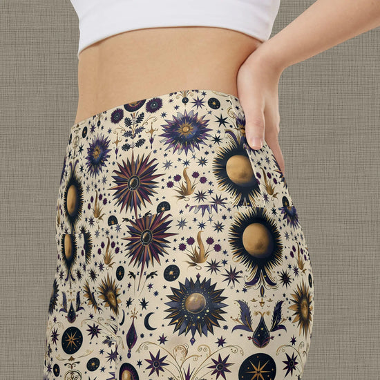 Bohemian Floral Workout Shorts, Comfortable Fitness Shorts, Yoga Bottoms, Activewear for Women, Summer Exercise Gear