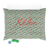 Floral Pet Bed for Dogs & Cats, Personalized Dog Bed with Butterflies, Cozy Pet Cushion, Unique Pet Gift, Home Decor for Pet Lovers