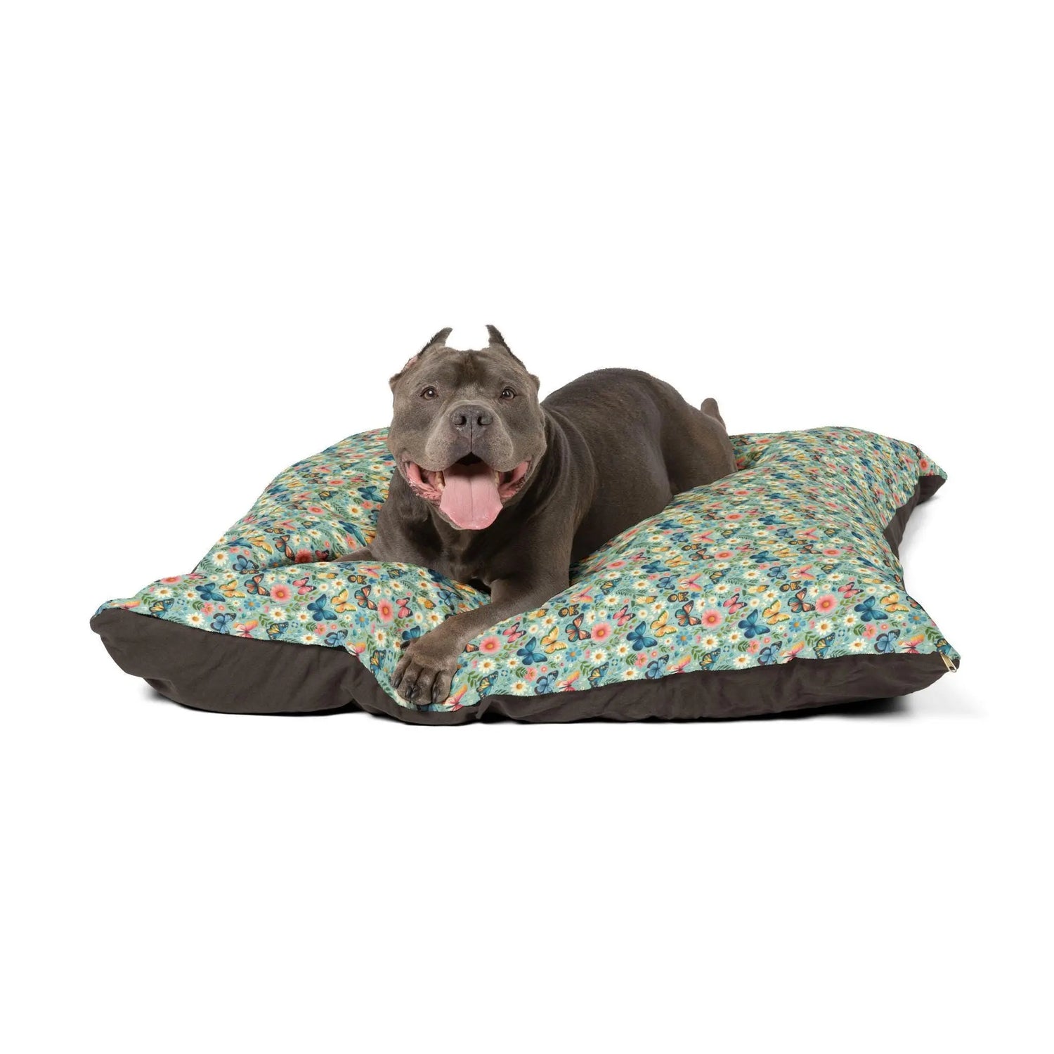 Floral Pet Bed for Dogs & Cats, Personalized Dog Bed with Butterflies, Cozy Pet Cushion, Unique Pet Gift, Home Decor for Pet Lovers