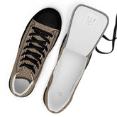 Geometric All-Over Pattern Men’s High Tops | Trendy Custom Sneakers | Stylish Modern Footwear for Men | Unique, Bold & Comfortable