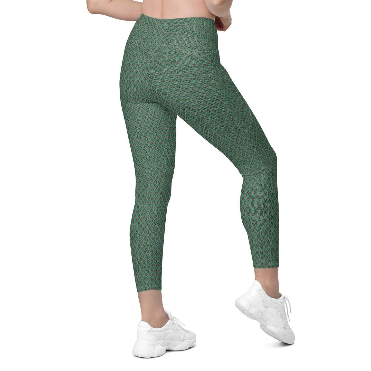 Geometric All-Over Pattern Women&#39;s Stretch Leggings | Trendy High Waist Fashion Pants | Comfortable & Stylish Activewear Leggings