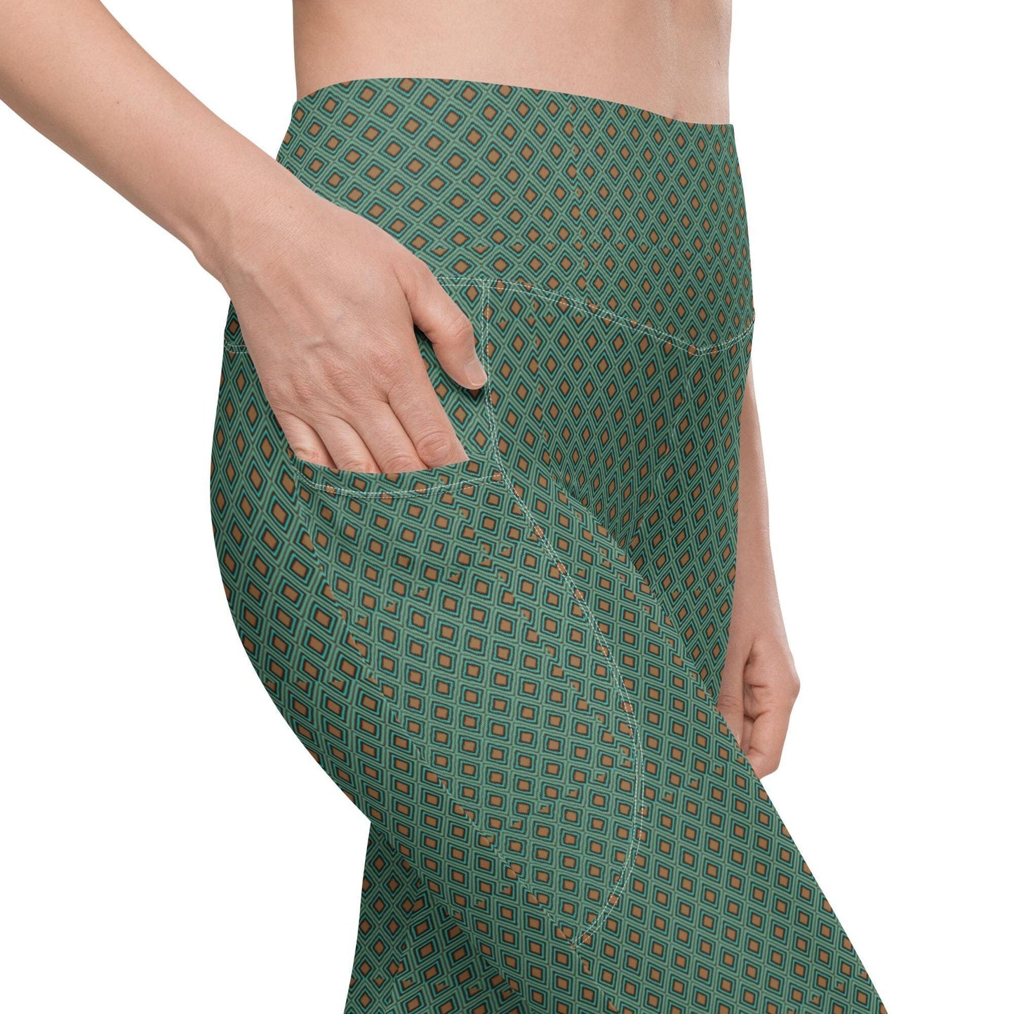 Geometric All-Over Pattern Women&#39;s Stretch Leggings | Trendy High Waist Fashion Pants | Comfortable & Stylish Activewear Leggings