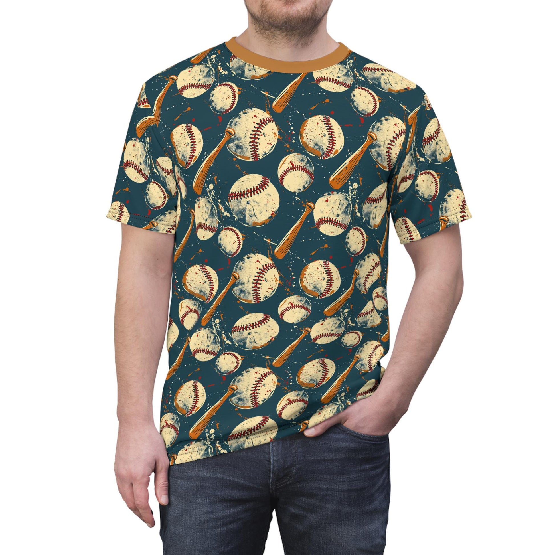 Baseball Print Unisex Tee - Perfect for Sports Lovers, Casual Wear, Gift for Athletes, Summer Outfits, Game Day Apparel