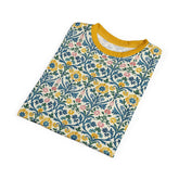 Floral Pattern Unisex Tee, Summer Wear, Gift for Her, Casual Outfit, Eco-Friendly Fashion, Customizable Shirt