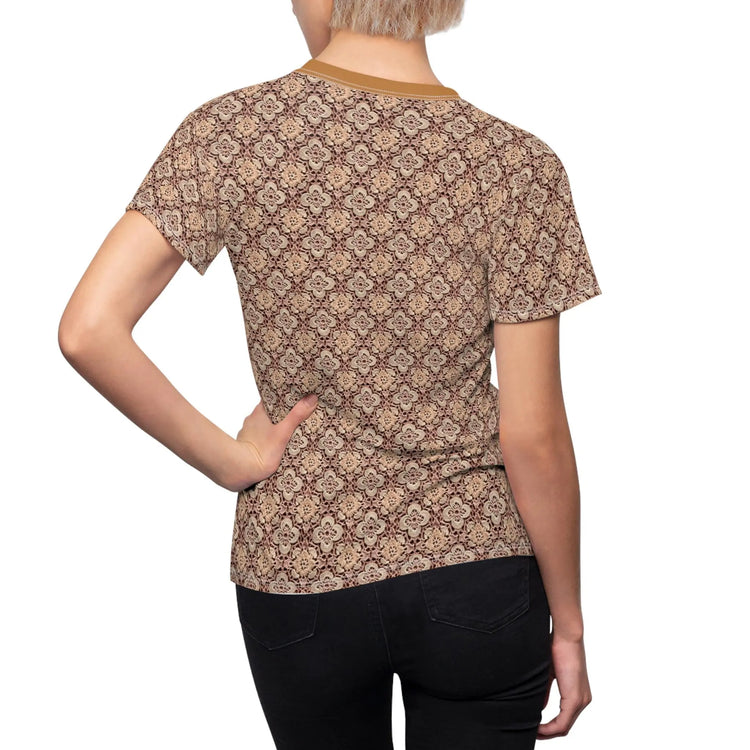 Boho Floral Cut & Sew Tee - Vintage Style T-Shirt for Women, Casual Wear, Spring Fashion, Gift for Her, Everyday Comfort