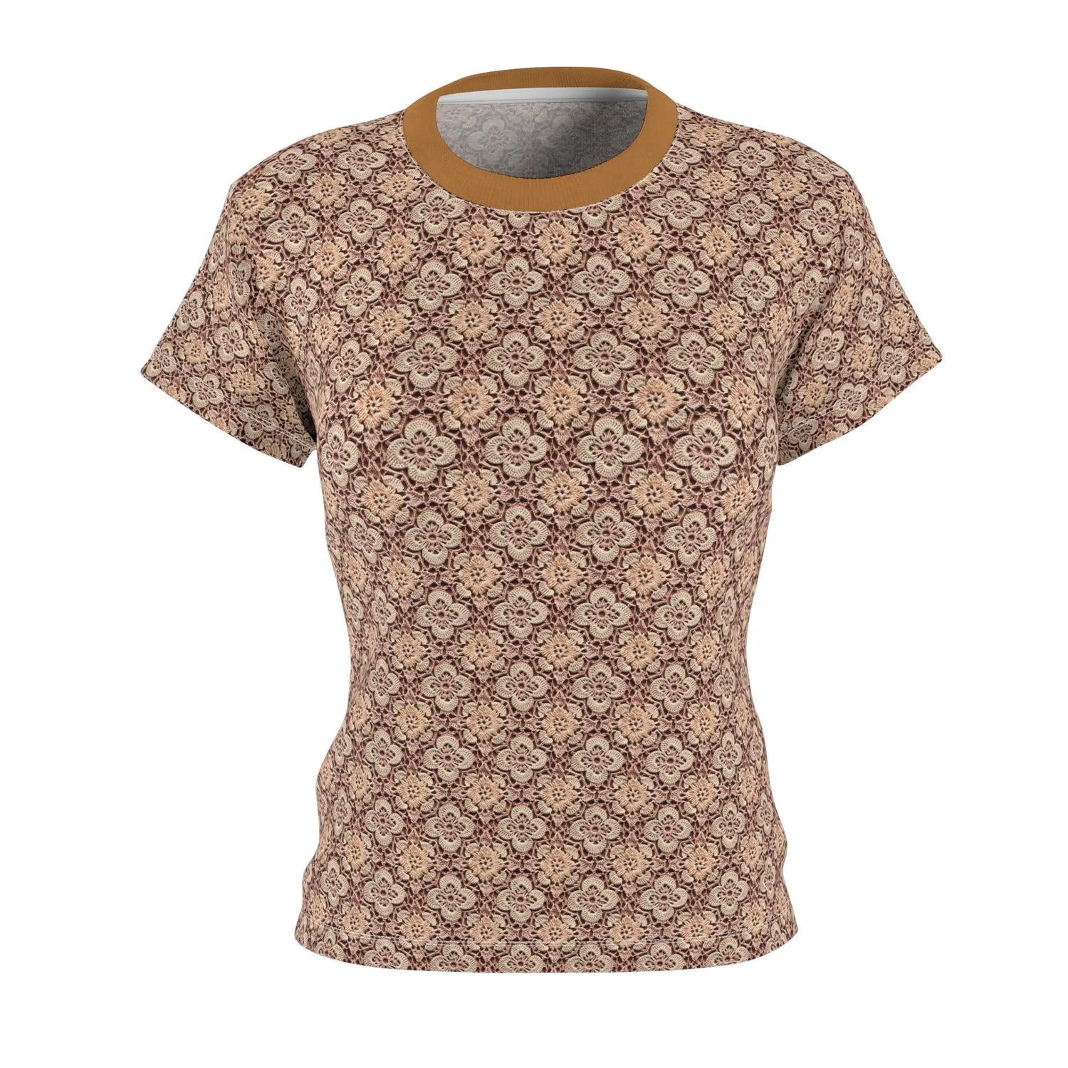 Boho Floral Cut & Sew Tee - Vintage Style T-Shirt for Women, Casual Wear, Spring Fashion, Gift for Her, Everyday Comfort