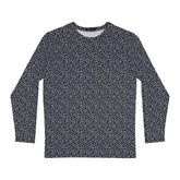 Mens Long Sleeve Print Shirt - Geometric Keys Design, Casual Mens Top, Everyday Wear, Birthday Gift, Lightweight Layering