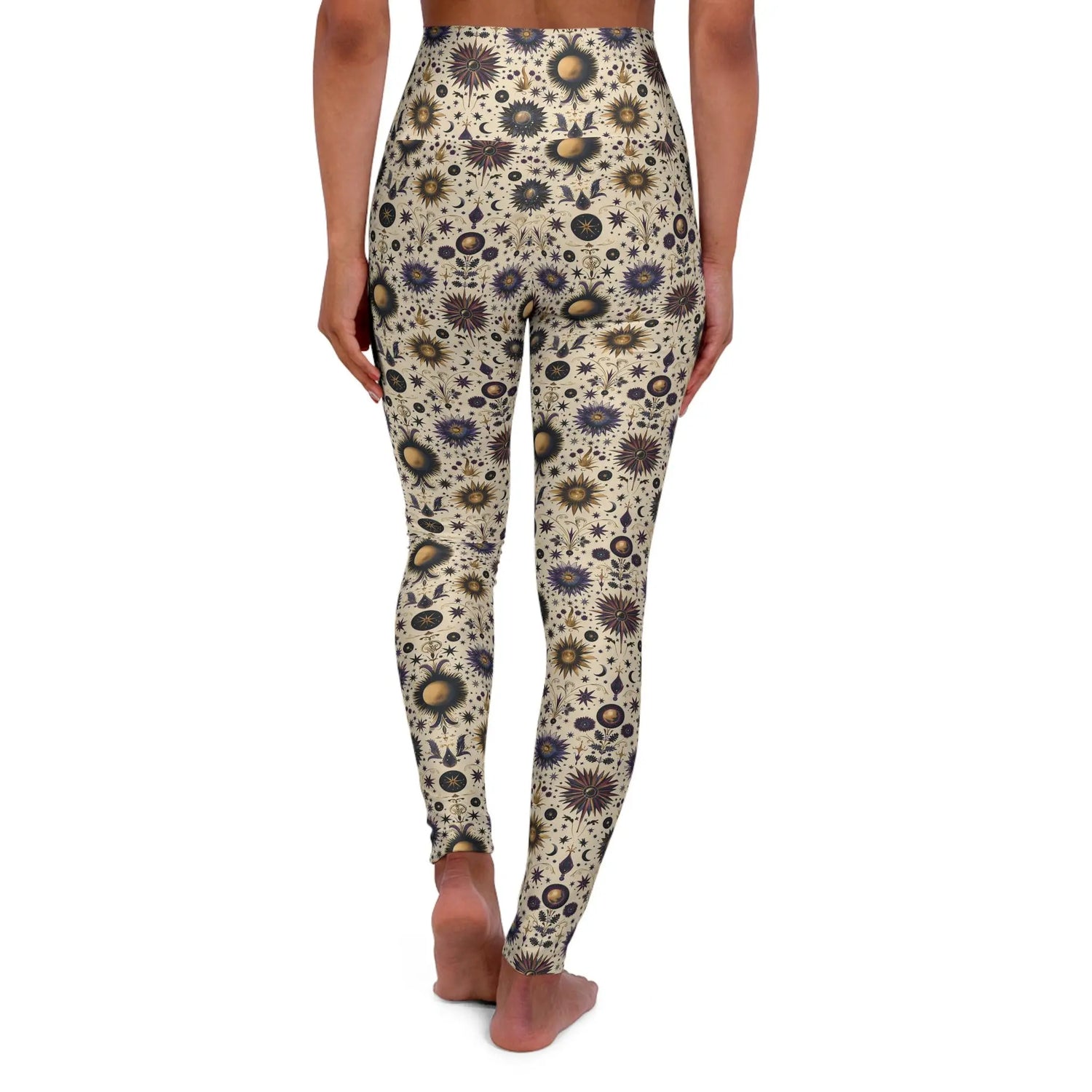 Bohemian High Waisted Yoga Leggings, Floral Workout Pants, Fitness Leggings, Yoga Apparel, Activewear, Gift for Her