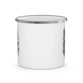 Whimsical Fish Design Enamel Camping Mug, Outdoor Coffee Mug, Fun Travel Mug, Gift for Nature Lovers, Fishing Enthusiasts